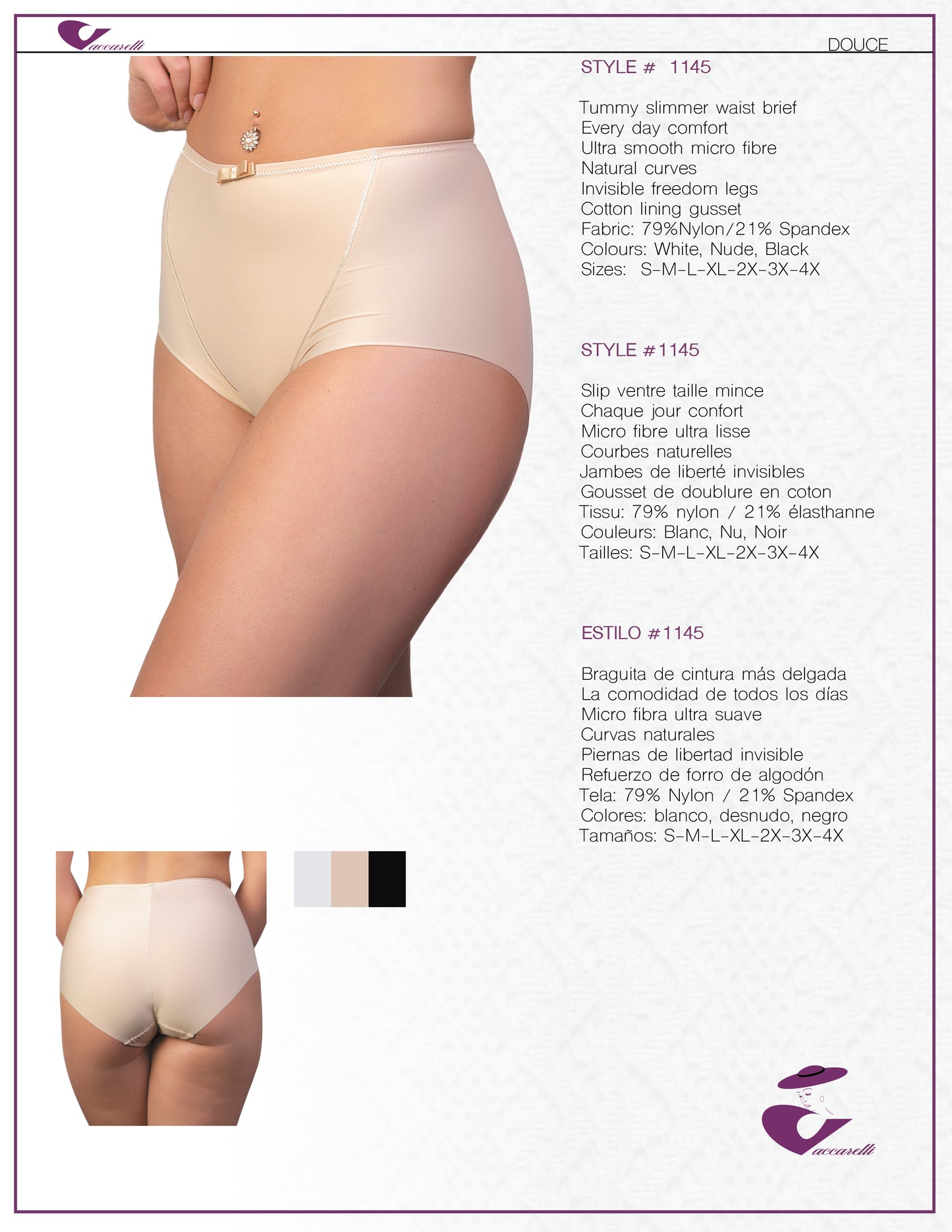 Vaccarelli Style # 1145 High waist tummy slimmer