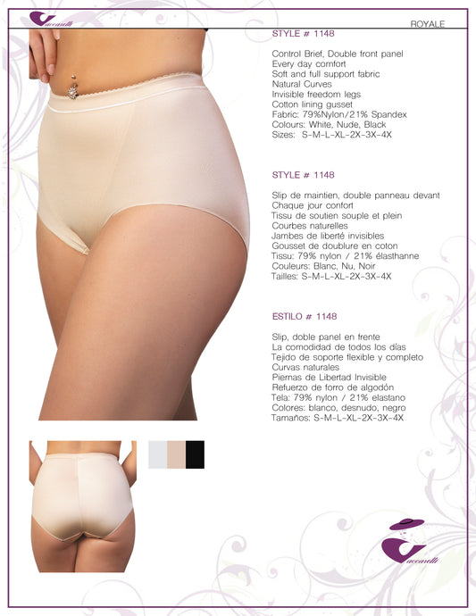 Vaccarelli Style # 1148 Control Brief, Double front panel