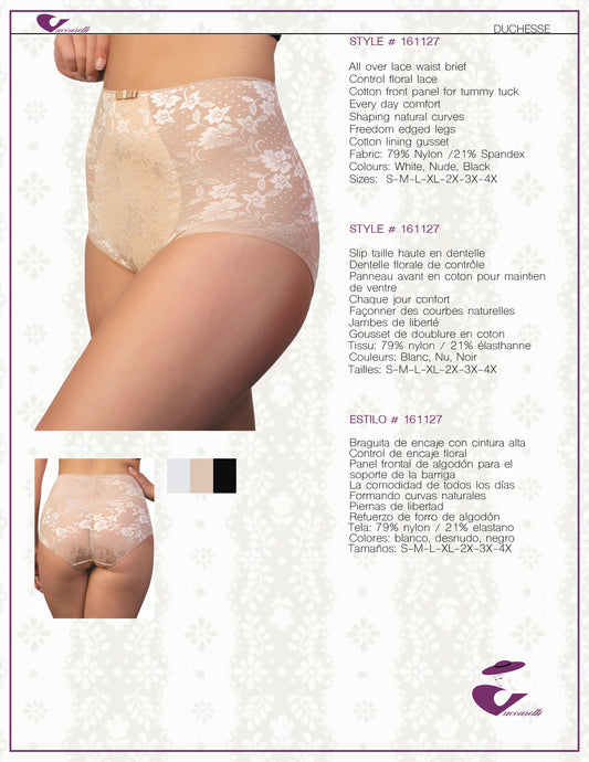 Vaccarelli Style # 161127 All over lace waist brief